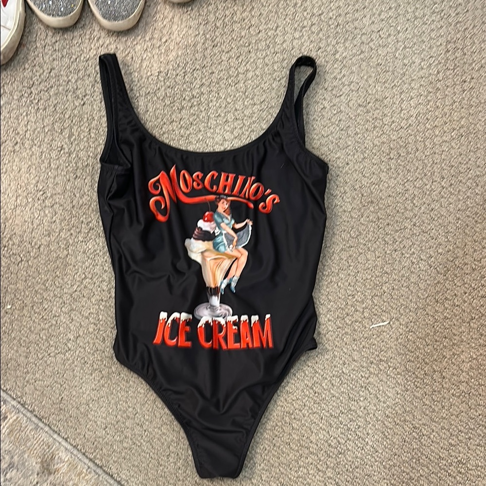 Moschino Black Ice Cream Swimsuit